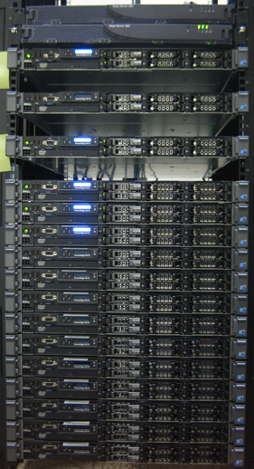 Stack of servers