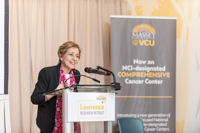 Paula Fracasso, M.D., Ph.D., gave an update on the VCU Massey Cancer Service Line