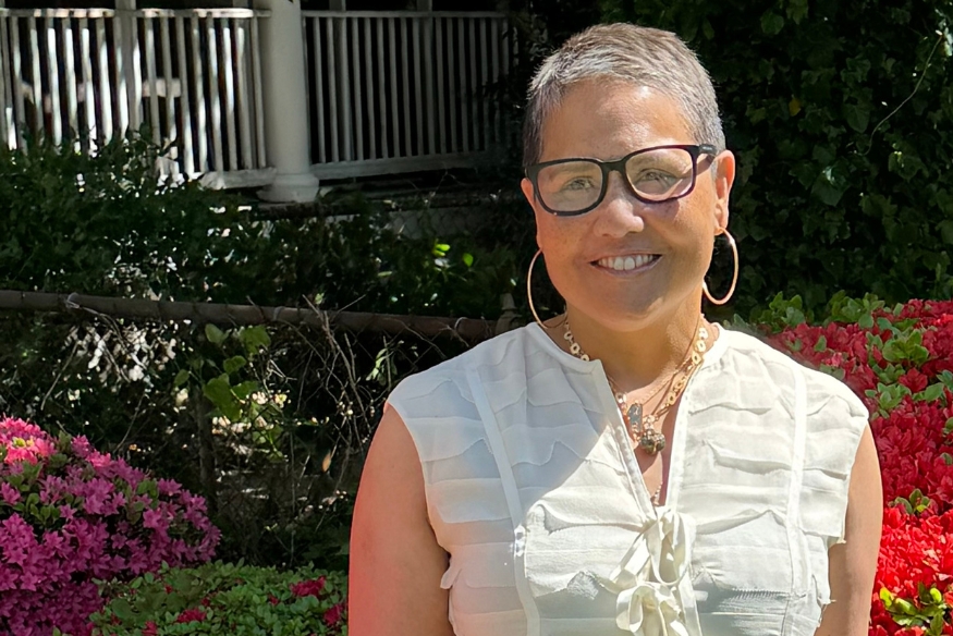 Headshot of Regina Boone in Massey Healing Garden