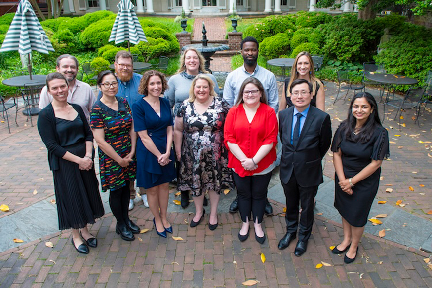 Dr. Noreika and colleagues posing for a picture outside