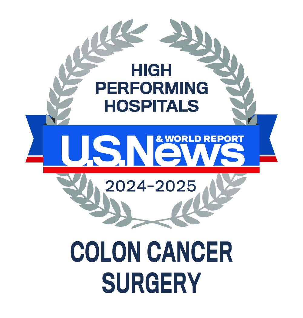 Colorectal Cancer USNWR High Performing badge